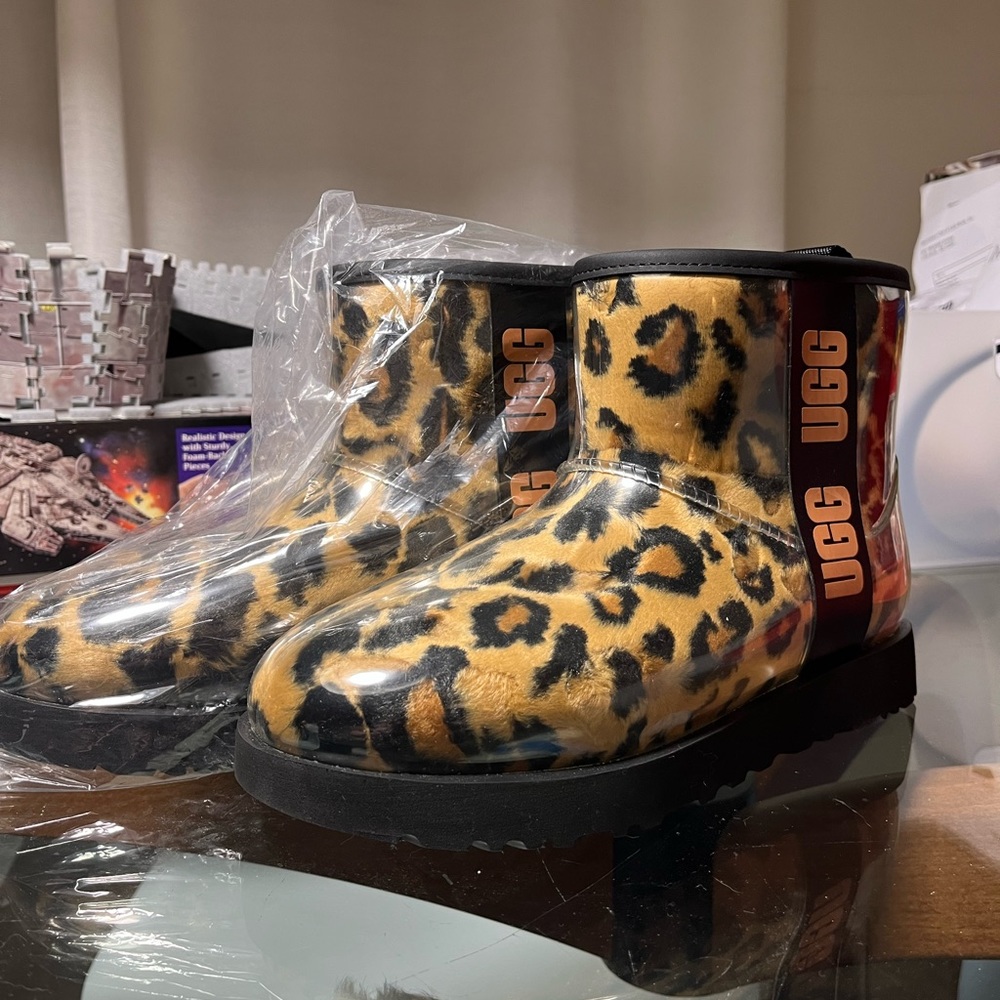 Leopard UGG Waterproof Boots Size 8
